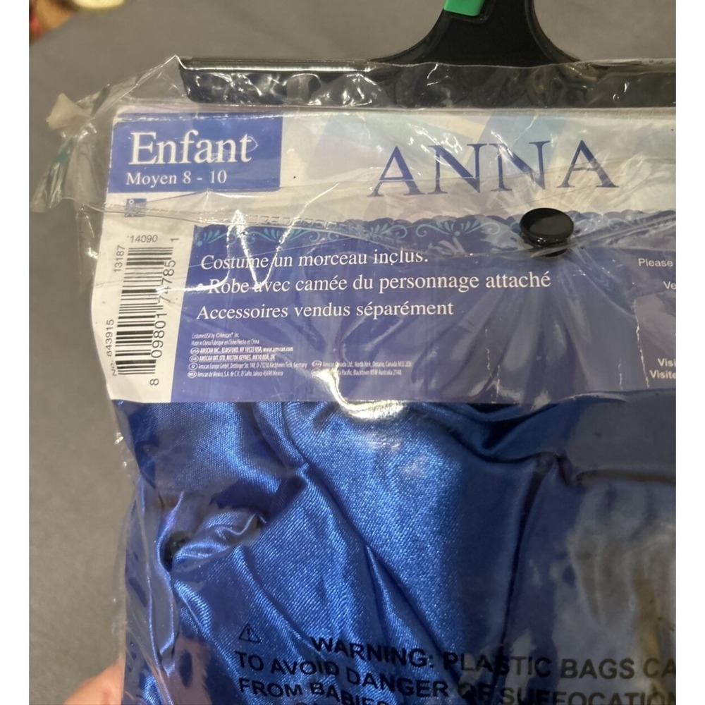 Disney Frozen Anna Princess Dress Halloween Costume Kids M 8-10 Long Sleeve - Picture 8 of 12